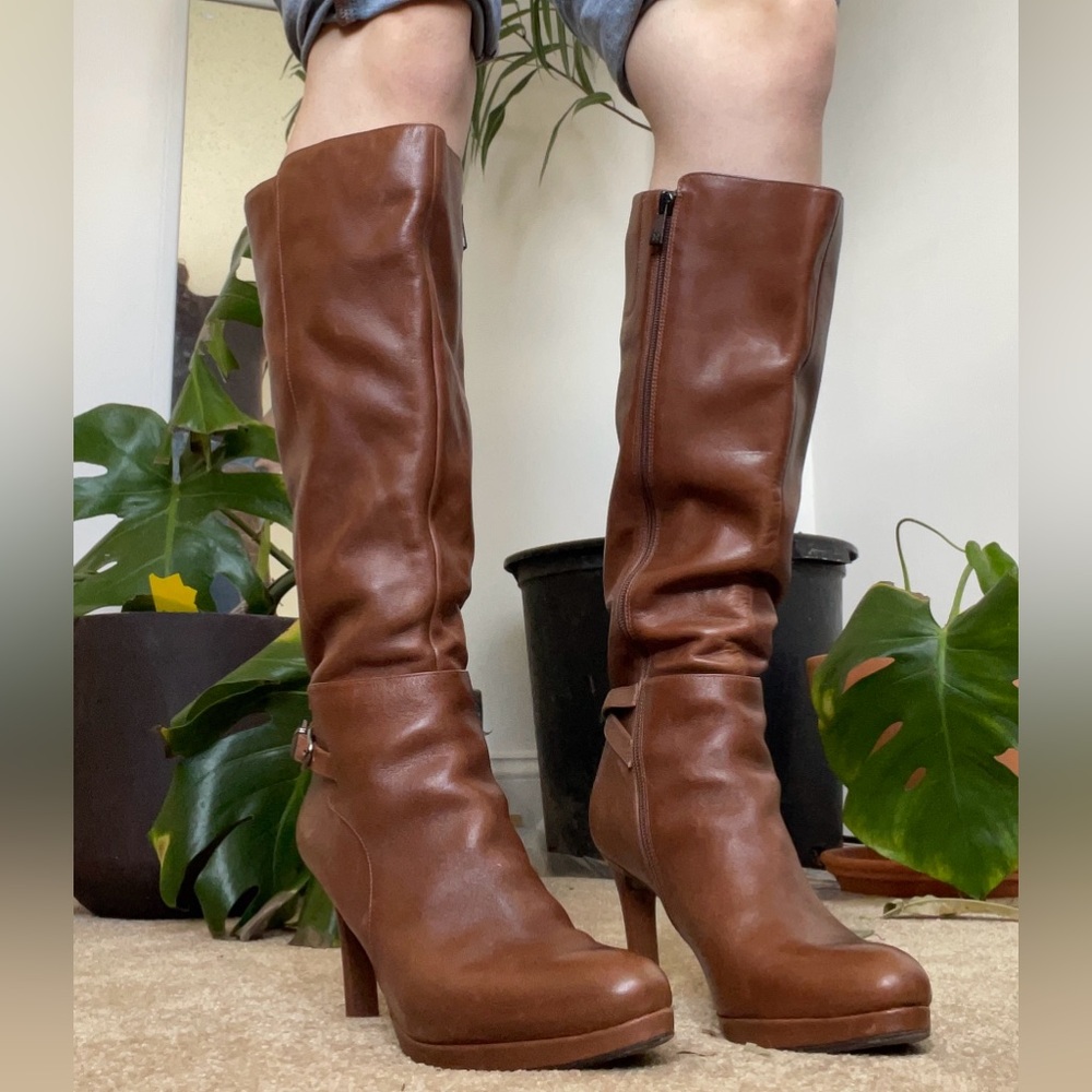 Naturalizer Brown Heeled Knee-High Boots